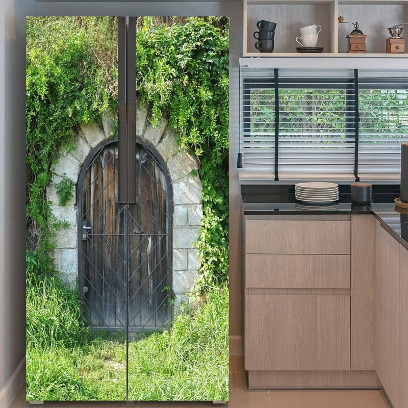 BSPWIRFNZPL Self Adhesive Vinyl Refrigerator Wrap Set Door Wine Cellar