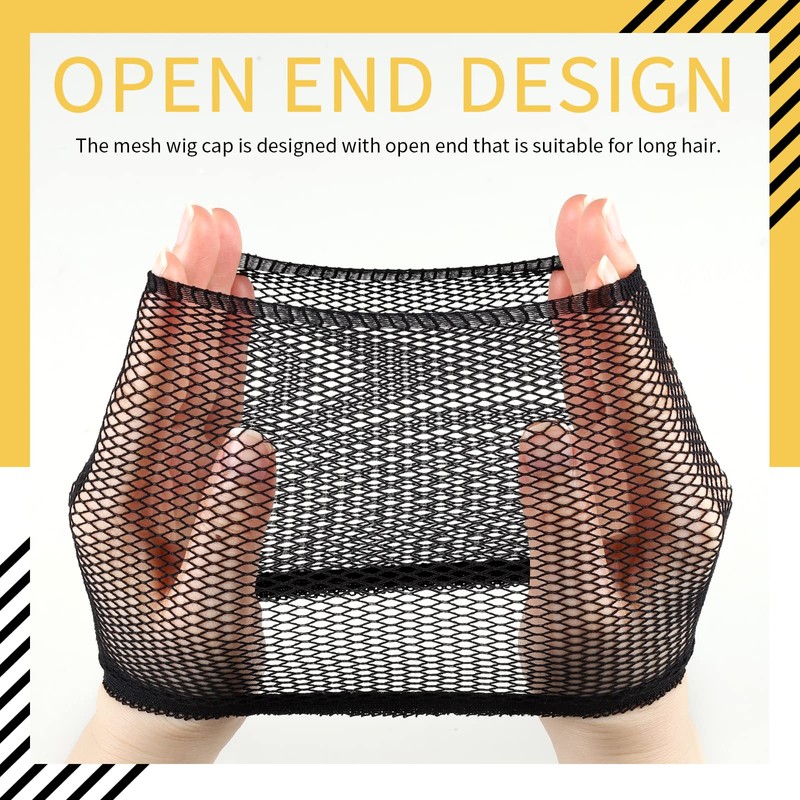 Fandamei Wig Caps, 4PCS Wig Caps Mesh Net Open End,