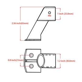 SHENGHUISS 2 Pcs 1 Inch (25.8mm) Marine Boat Yacht Heavy Duty 316 Stainless High Leg Hand Rail 60 Degree Center Stanchion for 1 inch Pipe with Screws and L Shape Hex Key