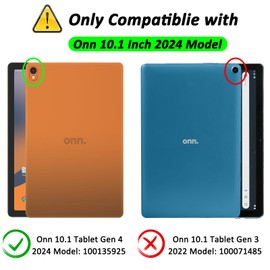 Caweet Case for Onn. 10.1 Inch Tablet Gen 4 (2024 Model: 100135925) - Premium Leather Folio Protective Stand Cover with Magnetic Closure, Dreamy Marble