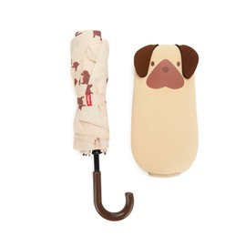 balvi Puppymbrella Umbrella Beige Includes Neoprene Cover in the Shape of a Dog Made of Nylon
