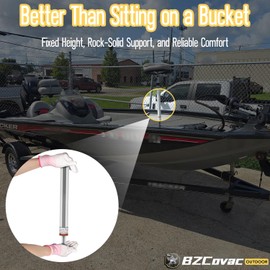 3/4" Boat Seat Pin Post (2-Pack, 13"), Lock-in Style Non-Threaded Pedestal Post for Marine Boat Seat Mounting, Aluminum Extension Pole for Pontoon, Fishing Boat, Bass Boat, and More