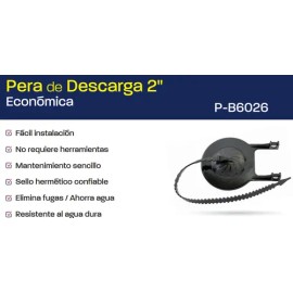 Coflex Pera Sapo De Descarga Para Taza WC Sanitario 2 Económica P-B6026                                                                               