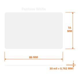 Karteo Plastic Cards Blank White [Pack of 100] Blank Cards EC Card Format for ID Cards Service Cards EC and Bank Cards Health Cards