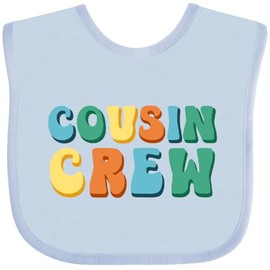inktastic Cousin Crew Baby Bib Light Blue 44997