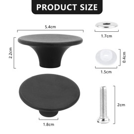 1 Sets Universal Stainless Steel Replacement Knob Handle, Pan Lid Cover Knobs, Kitchen Cookware Knob Handle, Soft Non-Slip Knob Pan Lid Knobs With Screws