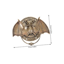Gatuida Bat Knocker Retro Decor Medieval Black Door Knocker Bat Door Knocker Front Door Knocker Door Handle Knocker Decorative Front Door Hardware Vintage Front Door Rustic Shape LED Resin