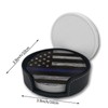 Thin Blue Line Leather Drinks Coasters with Holder Set of