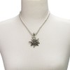 Alpenflüstern drawstring necklace, rhinestone edelweiss, ladies' costume jewellery, dirndl necklace