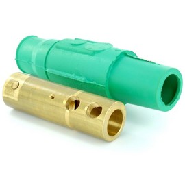 Leviton 17D24-G 17 Series Taper Nose, Female, Plug, 350-500MCM Awg, Industrial Grade, Cam-Type Connector, Green