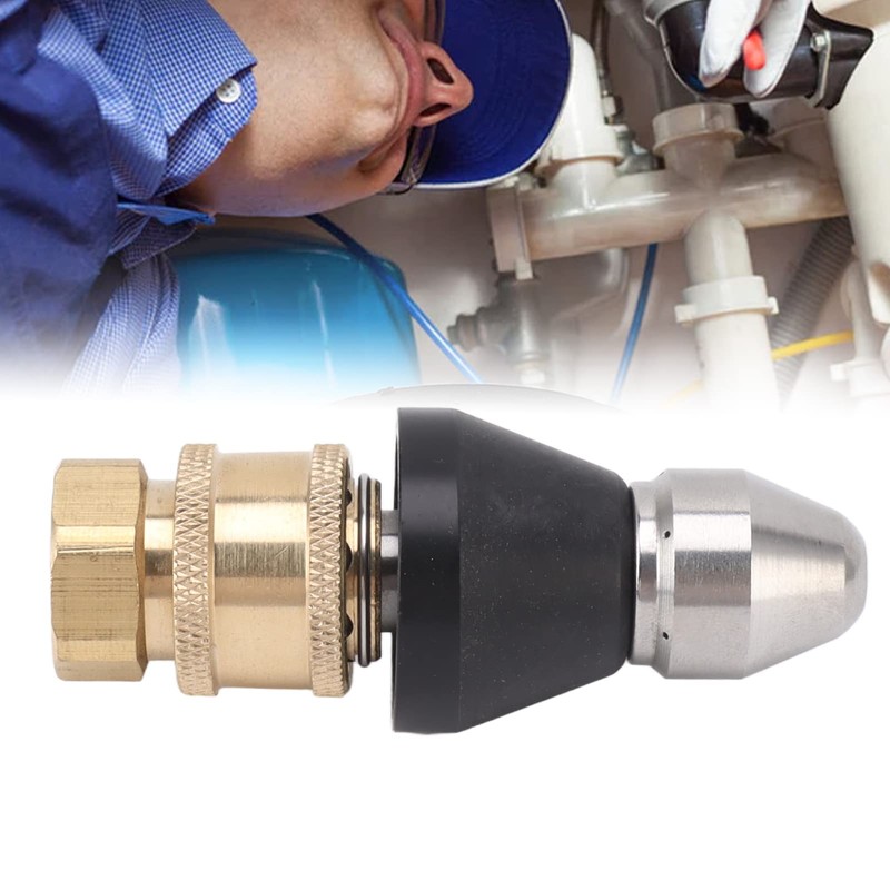 MOUMOUTEN Duct Cleaning Tool, Stainless Steel Nozzle, G1/4 Duct Pipe