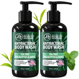 Antibacterial Body Wash - Antibacterial Soap And Tea Tree Body Wash For Jock Itch, Athletes Foot, Eczema And Back Acne - Anti Bacterial Body Soap For Men And Women Safe For All Skin Types - 2 Pack
