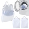 3pcs Hanging Laundry Bags with S Hooks, Washing Machine Mesh
