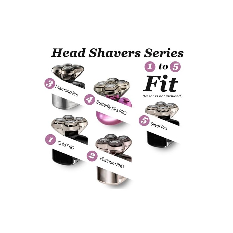 3Pack Professional Replacement Head for Shaver Gold Pro, Silver Pro,