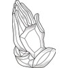 Stained Glass Supplies Praying Hands Bevel Cluster EC149