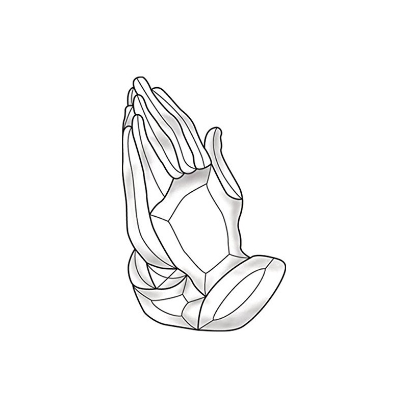 Stained Glass Supplies Praying Hands Bevel Cluster EC149