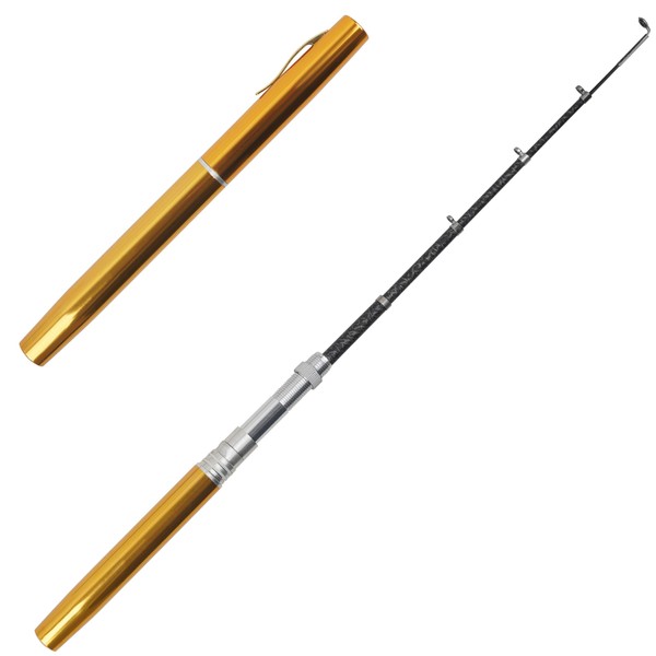 Mini Pen Fishing Pole Telescopic Fishing Rod Portable Pocket Aluminum