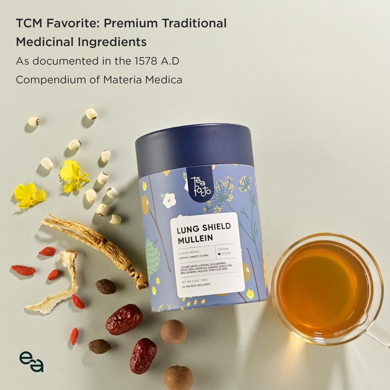 Tea Facto Lung Shield* Mullein Tea Bags - Whole Leaves