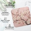 Coasters for Drinks with Holder, Pink Cherry Blossoms on Branches