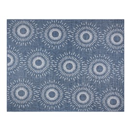 Gertmenian Indoor Outdoor Area Rug, Classic Flatweave Modern/Contemporary Rugs, Stain & UV Resistant, Tiaret, Navy, 8x10 Large, 32462