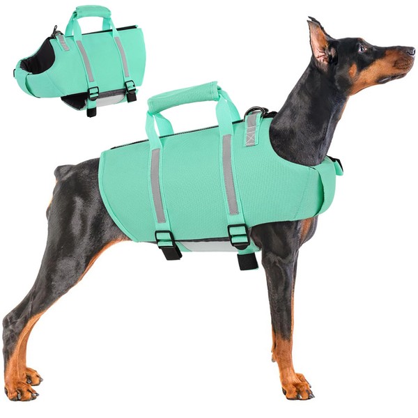 AOFITEE Dog Life Jacket Large, Dog Life Vest for Swimming