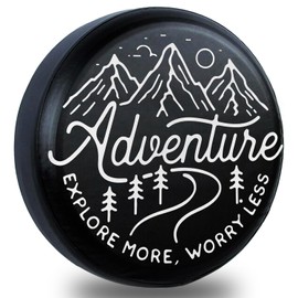 NIAEIAIE Rv Spare Tire Cover for Trailer-Camper Tire Cover Wheel Protectors Weatherproof Universal for Trailer Rv SUV Truck Camper Travel Trailers 14" 15" 16" 17" Inch (17inch)