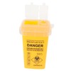 TOVINANNA 0.26 Gallon Yellow Sharps Disposal Container - Rectangular, PP