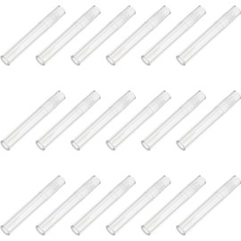 Tubo de Brillo de Labios 5ml Transparente de Plástico 15 Piezas Uso Diario y Muestras, Formato Portátil, Diseño Redondo, Estilo Moderno