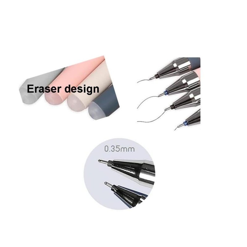 Office Boutique Decorative Erasable Gel Pens – Set of 4,