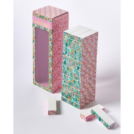 Floral Tumbling Tower Game – Stylish Wooden Stacking Game for Family & Party Fun