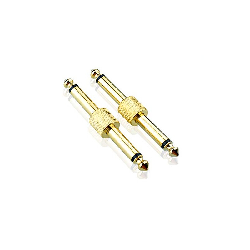 S SIENOC 2pcs 6.35mm 1/4" Guitar Effects Pedal Coupler Plug