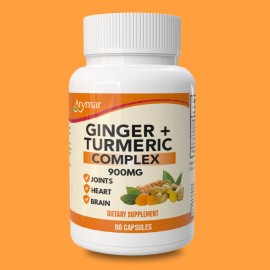 Arymar Ginger Turmeric Supplement – 60 Capsules – Herbal Dietary