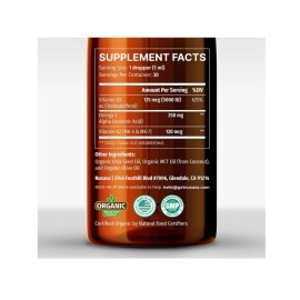 Nusava Vitamin D3 & K2 with Omega 3 & MCT Oil - 1 fl oz each, 2 PACK, unflavored