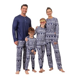Rnxrbb Button Family Christmas Pajamas Matching Sets Matching Christmas Pjs Xmas Sleepwear for Kids Women Men Couples 2024,Button Navy Tree-K-10T