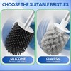 BOOMJOY Toilet Brush and Holder Set, Silicone Toilet Bowl Cleaner