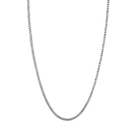 Savlano 925 Sterling Silver Rhodium Plated Solid 1.5MM Franco Square Box Chain Necklace for Women & Men-Made In Italy Comes with a Gift Box (16)