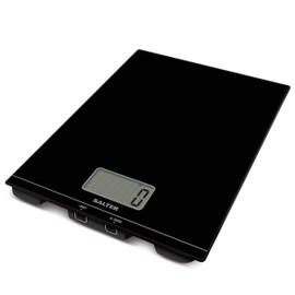 Salter 1172 BKDR Premium Large Platform Electronic Scale – Digital Baking Scale with 5KG Capacity, Food Scale with Add & Weigh Function, Easy to Read Display, Slim Platform, Measures Liquids, Black