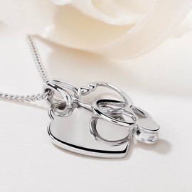 Nurse Gift Stethoscope Heart Necklace - Nurse Graduation, Retirement Gift, RN or Doctor Gift - Sterling Silver