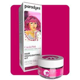 Paradyes Ammonia Free Carola Pink Semi-permanent Hair Color Highlighting Kit enriched with herbal ingredients for All Hair Types
