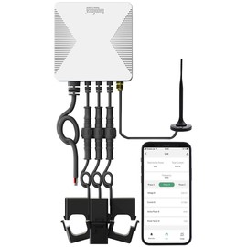 Luminea Home Control Ammeter: Smart 3-Phase WiFi Power Meter & Real-time Energy Monitor, 120A, App (Energy Meter 3-Phase WiFi, Smart Meter 3-Phase WiFi, Fuse Box)