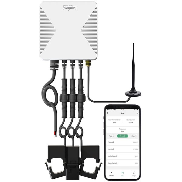 Luminea Home Control Ammeter: Smart 3-Phase WiFi Power Meter &