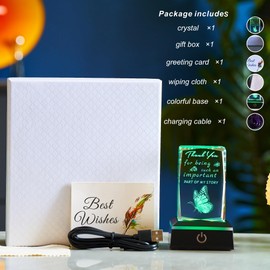 Ghtixsu 3D crystal butterfly thank-you gift, suitable for friends, teachers, colleagues, women, girlfriends, sisters, birthday thank-you gift desktop decoration plaque