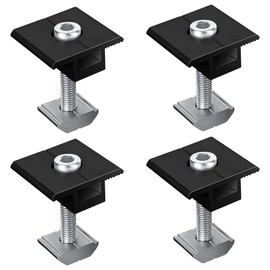 ANCLLO 4PCS 30mm aluminium alloy solar panel mounting brackets centre clamps photovoltaic solar trapezoidal mounting brackets holder solar panel