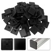 60 Pcs Standard Plastic Square Aluminum Extrusion End Cap, Plastic