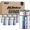 ACDelco 8-Count 9V Batteries, Maximum Power Super Alkaline Battery for