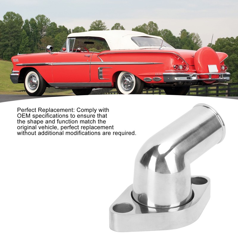 Water Neck Thermostat Housing 8459BK 15° Swivel Silver Thermostat Housing