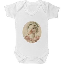 Azeeda 6-12 Month 'Vintage Goose Wearing A Bonnet' Baby Grow/Bodysuit (GR00152945)