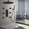 HOMEDEC 2inch Round Brass Shower Spa Massage Body Spray Wall