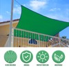 Sun Shade Outdoor Rectangle Shade Sail with 8m Rope Non-Woven