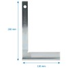 Dönges Steel Square with Stop, Side Length 100 x 70